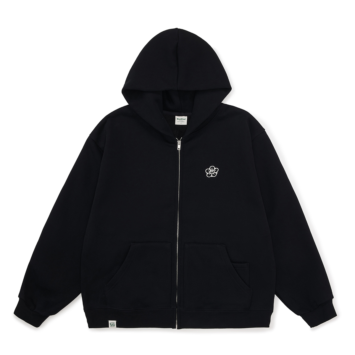 Broshood x JoeNg whonose 聯名系列斜紋加絨拉鍊連帽繡衛衣 25AW32