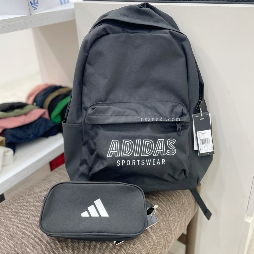 ADIDAS CLC TIRO 後背包 簍空字體 SPORTSWEAR 經典字母 子母包 JX9085