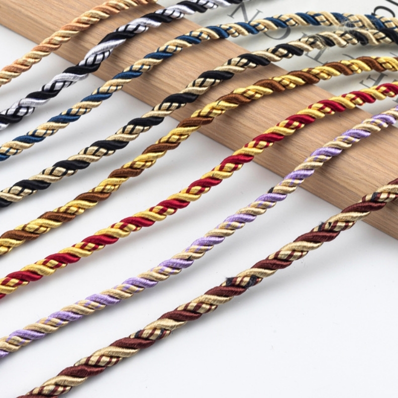 【台灣現貨速發】窗連繩 沙發繩 三股麻花繩｜5MM｜新年裝飾 注連繩材料 花藝材料 緞帶