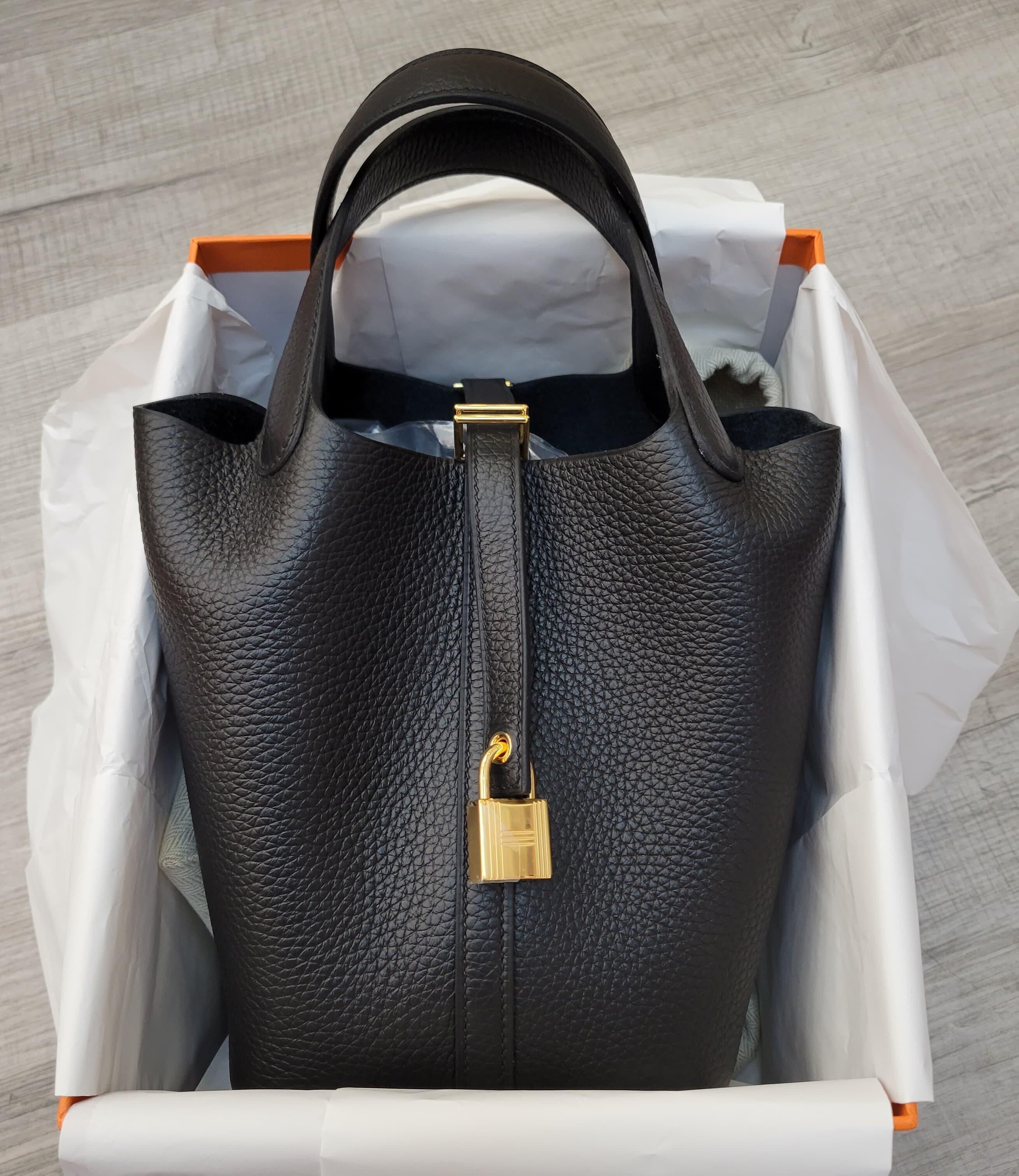 HERMES Picotin 18 NOIR CC TC 黑色金扣 Tc皮
