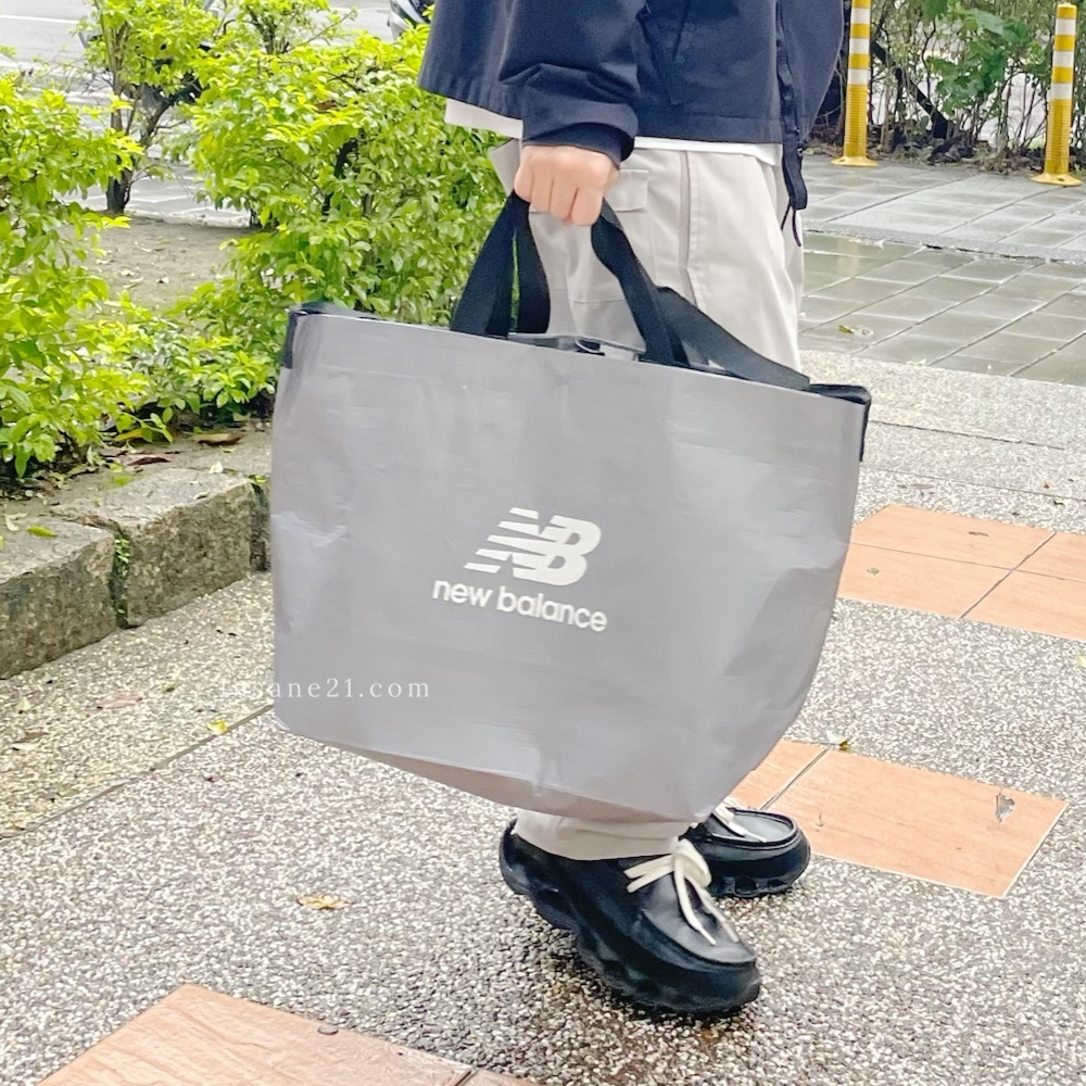 NEW BALANCE 灰白 購物袋 環保 提袋 防水