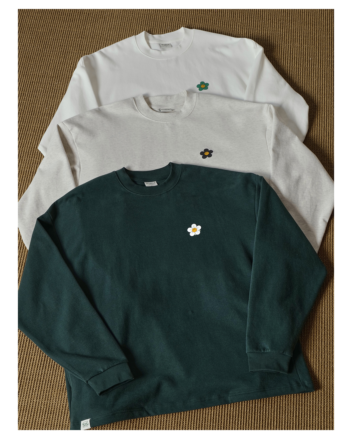 Broshood x JoeNg whonose 聯名系列混紡輕磨毛雙插袋印花長袖Tee 25AW33