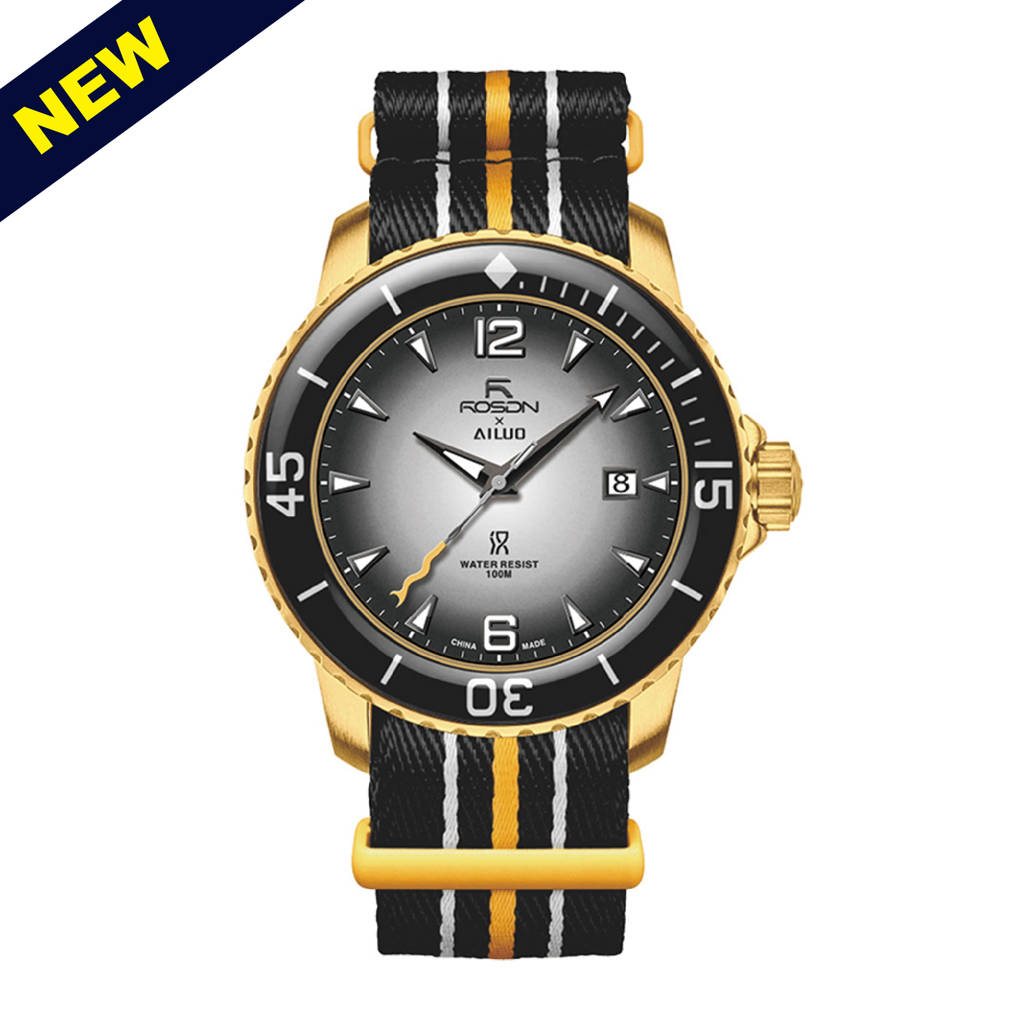 【ROSDN勞士頓】五虎將系列-G2753  休閒 百搭 夜光 寶石軸承  機械 手錶