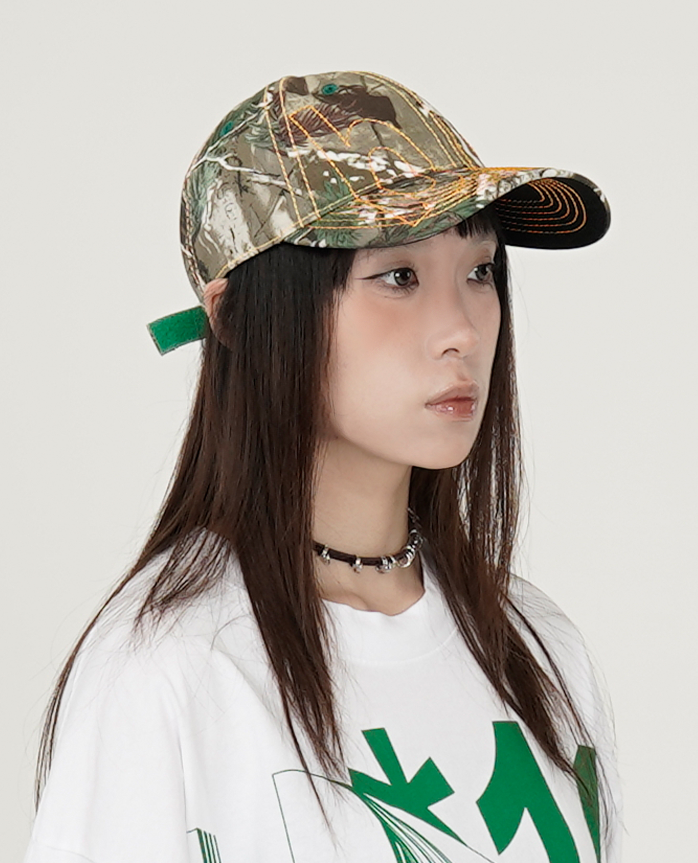 b.Eautiful Vapor 6 Panel Hat (Brown Real Camo / Orange) - Collection*14