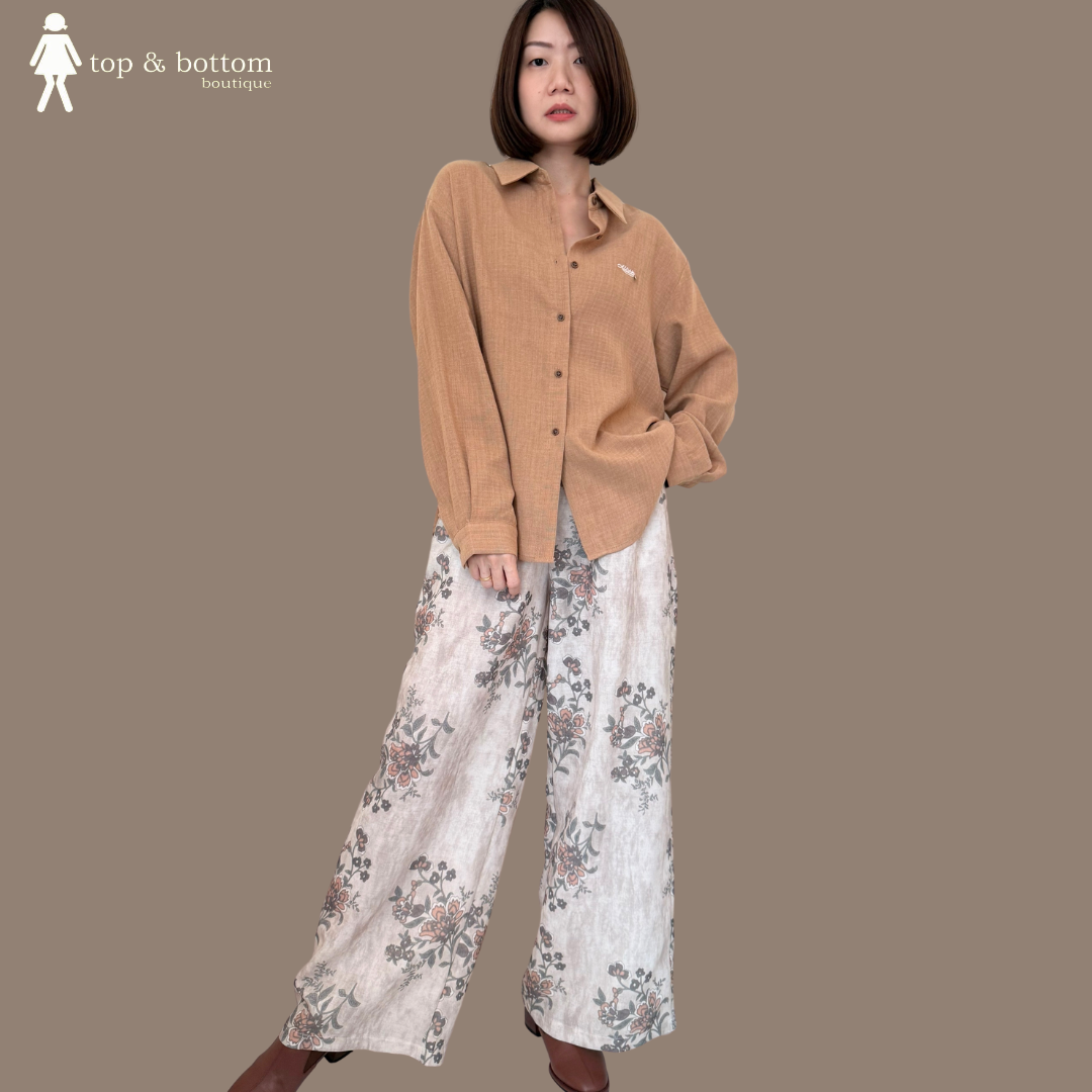 SOFT LINEN LONG SLEEVE LONG SHIRT