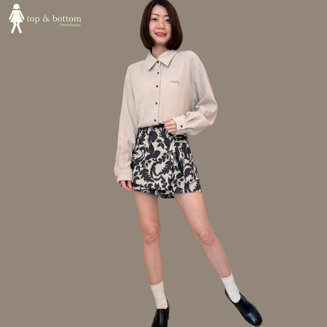 SOFT LINEN LONG SLEEVE LONG SHIRT