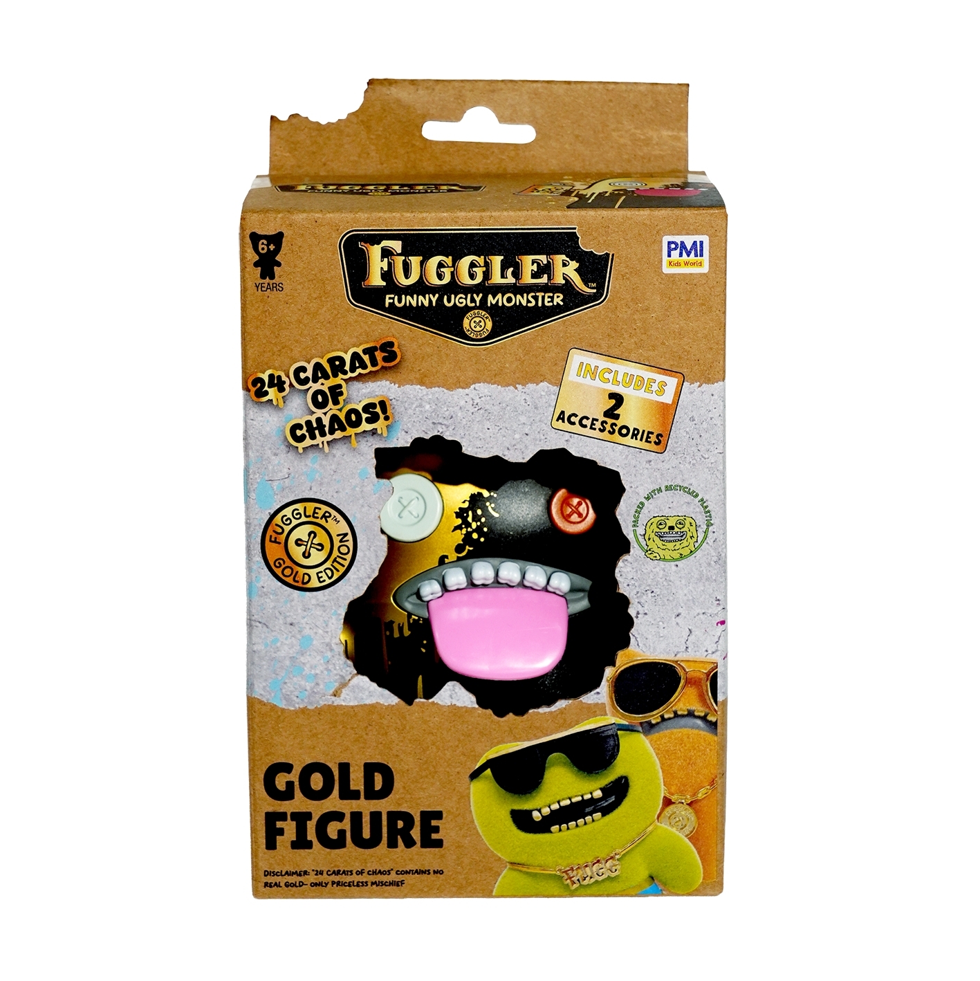 FUGGLER牙齒怪 放克牙寶5吋公仔-金派系列(隨機出貨)