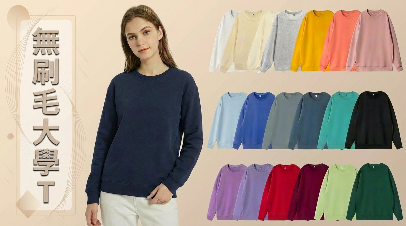 無刷毛大學T,大學T客製化,大學T印刷,客製化大學T