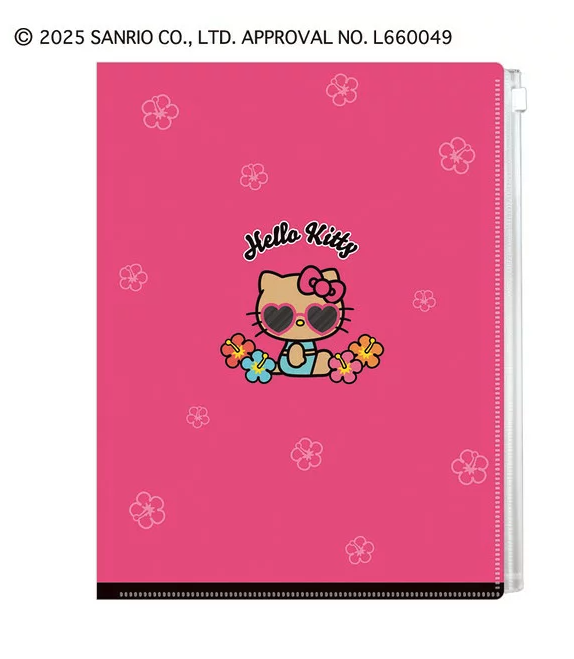 『Sanrio』 A4 6+1多功能資料夾 曬黑的Hello kitty