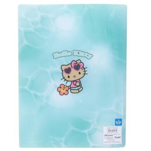 『Sanrio』 A4 10P多功能資料夾 曬黑的Hello kitty