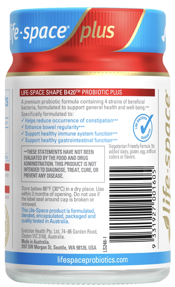 【2樽減$50】「菌量大提升」澳洲Life Space瘦身益生菌（全新升級版）50粒