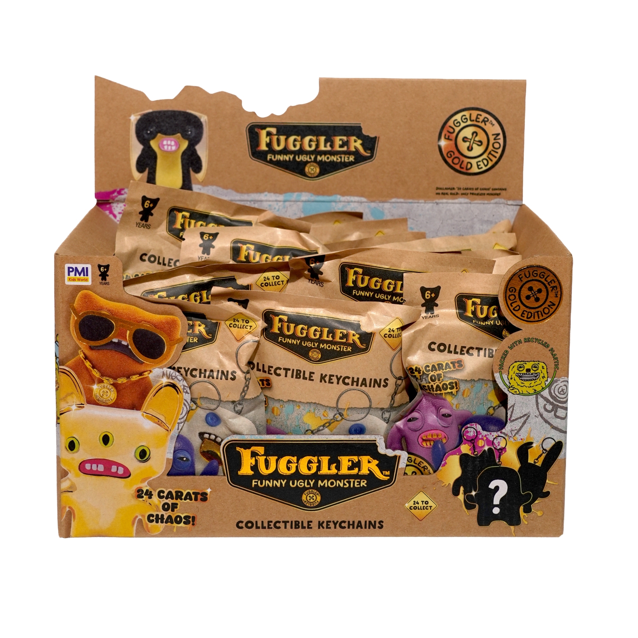 FUGGLER牙齒怪 放克牙寶鑰匙圈S3-金派系列(隨機出貨)