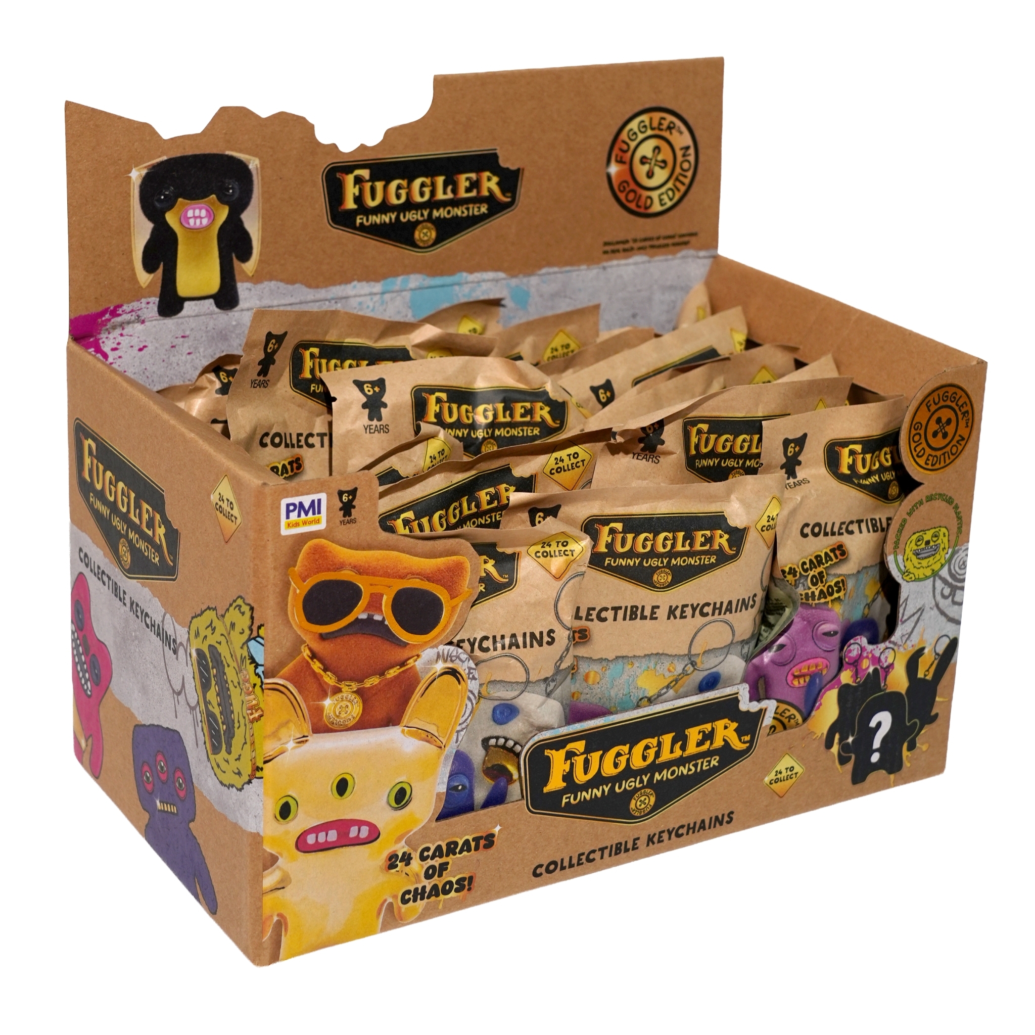 FUGGLER牙齒怪 放克牙寶鑰匙圈S3-金派系列(隨機出貨)