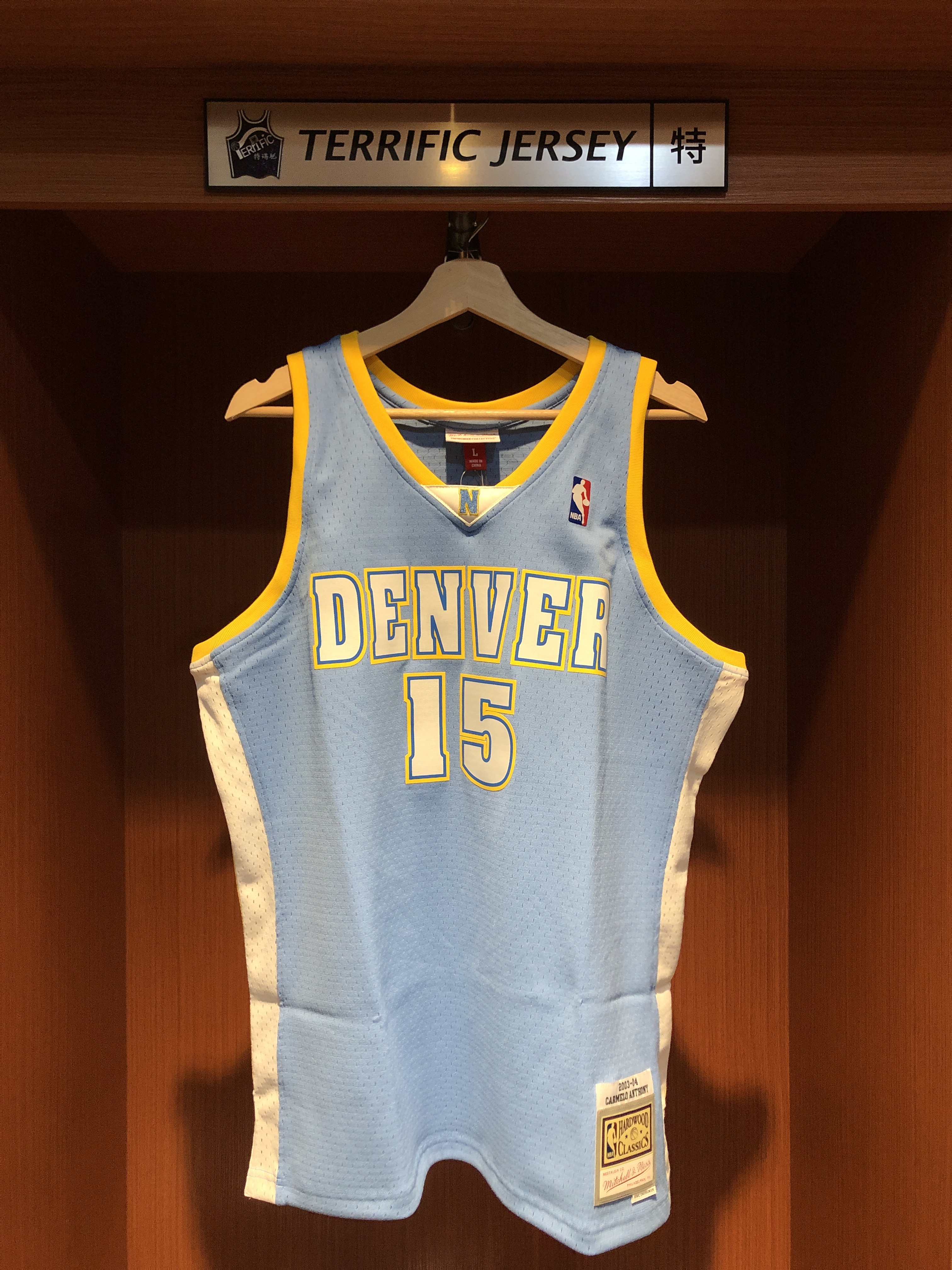 NBA球衣 Carmelo Anthony 丹佛金塊水藍 03-04 M&N Swingman G2 球迷版 熱轉印 全新