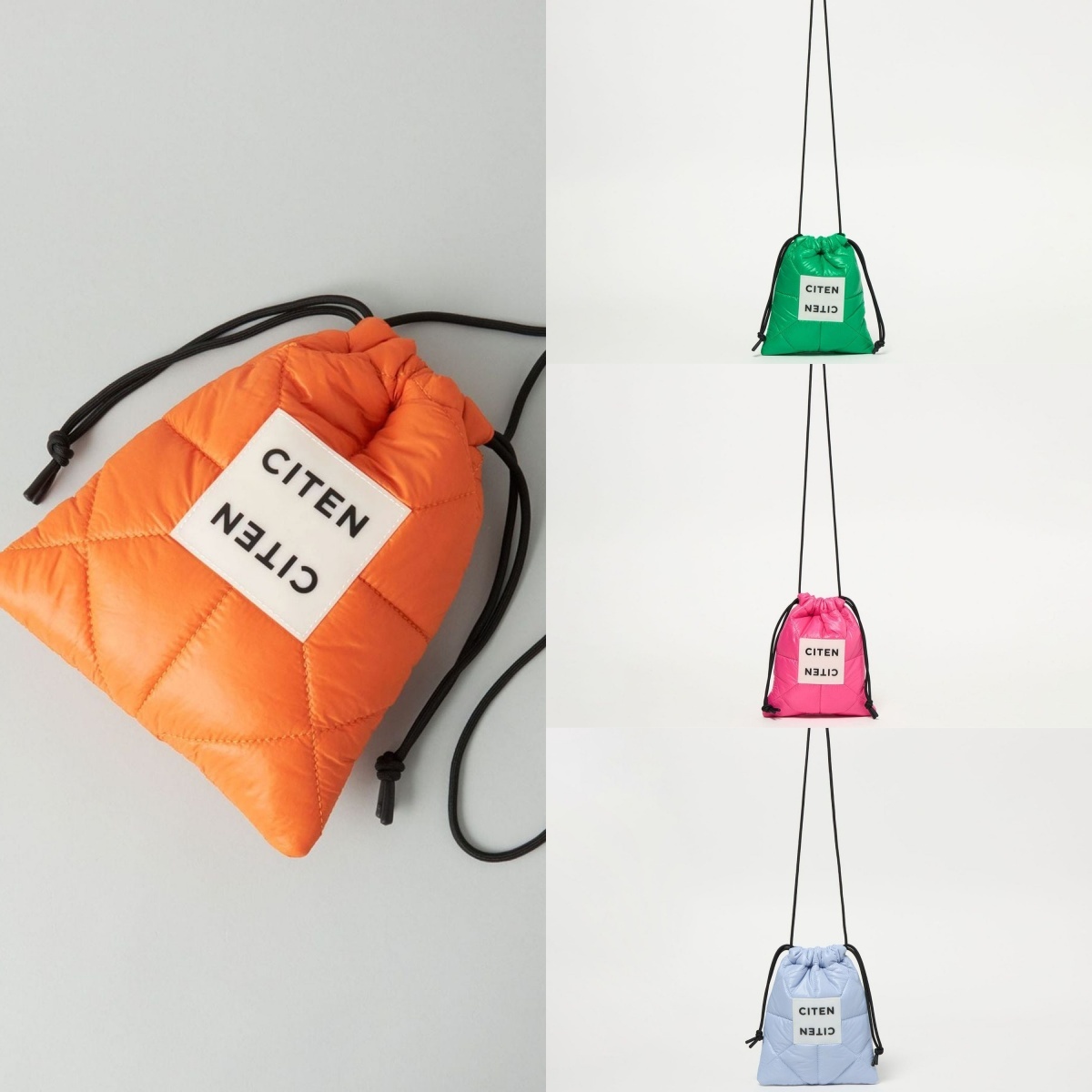 預購┃日本 CITEN 絎縫 束口 肩背包 側背袋 多色