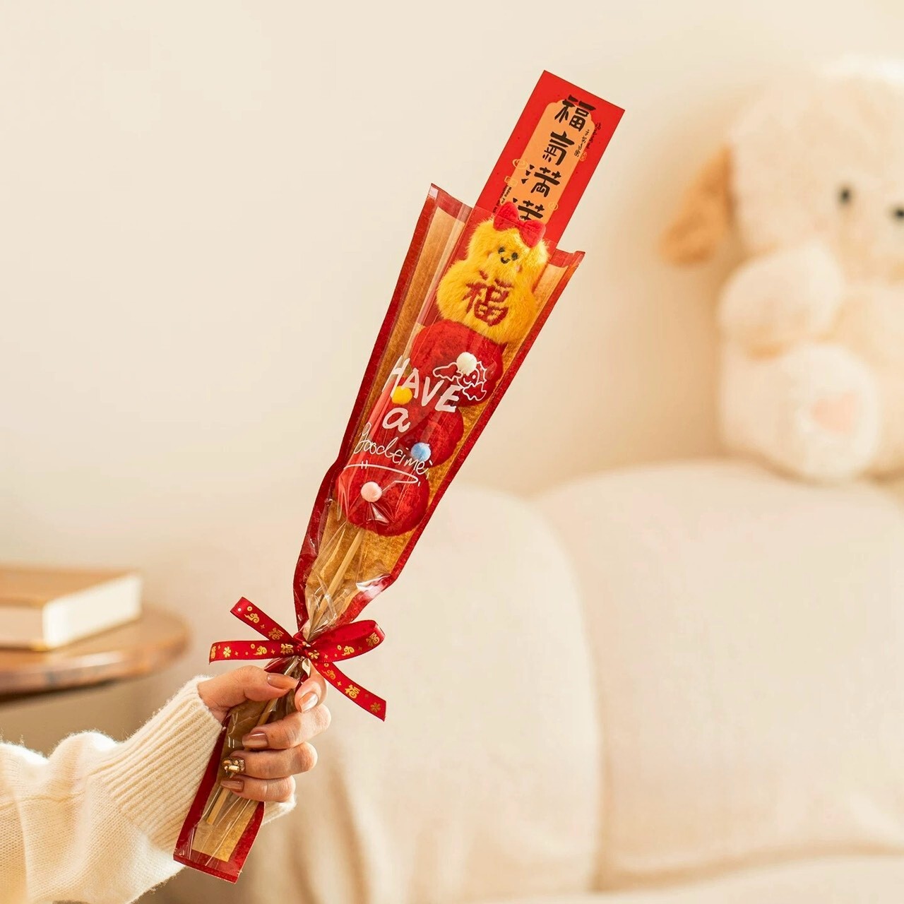 過年裝飾 毛絨糖葫蘆