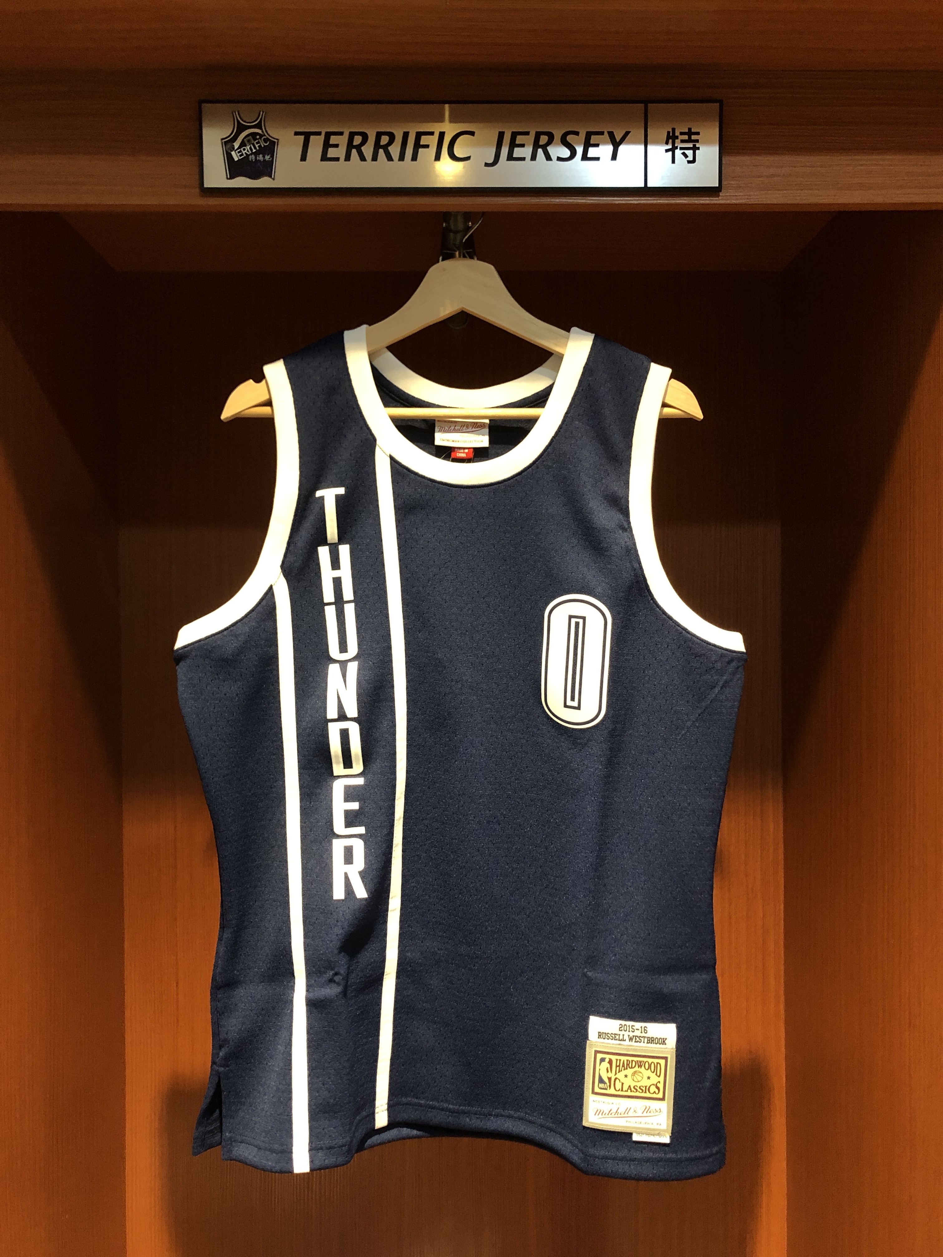 NBA球衣 Russell Westbrook 奧克拉荷馬雷霆深藍 15-16 M&N Swingman G2 球迷版 熱轉印 全新