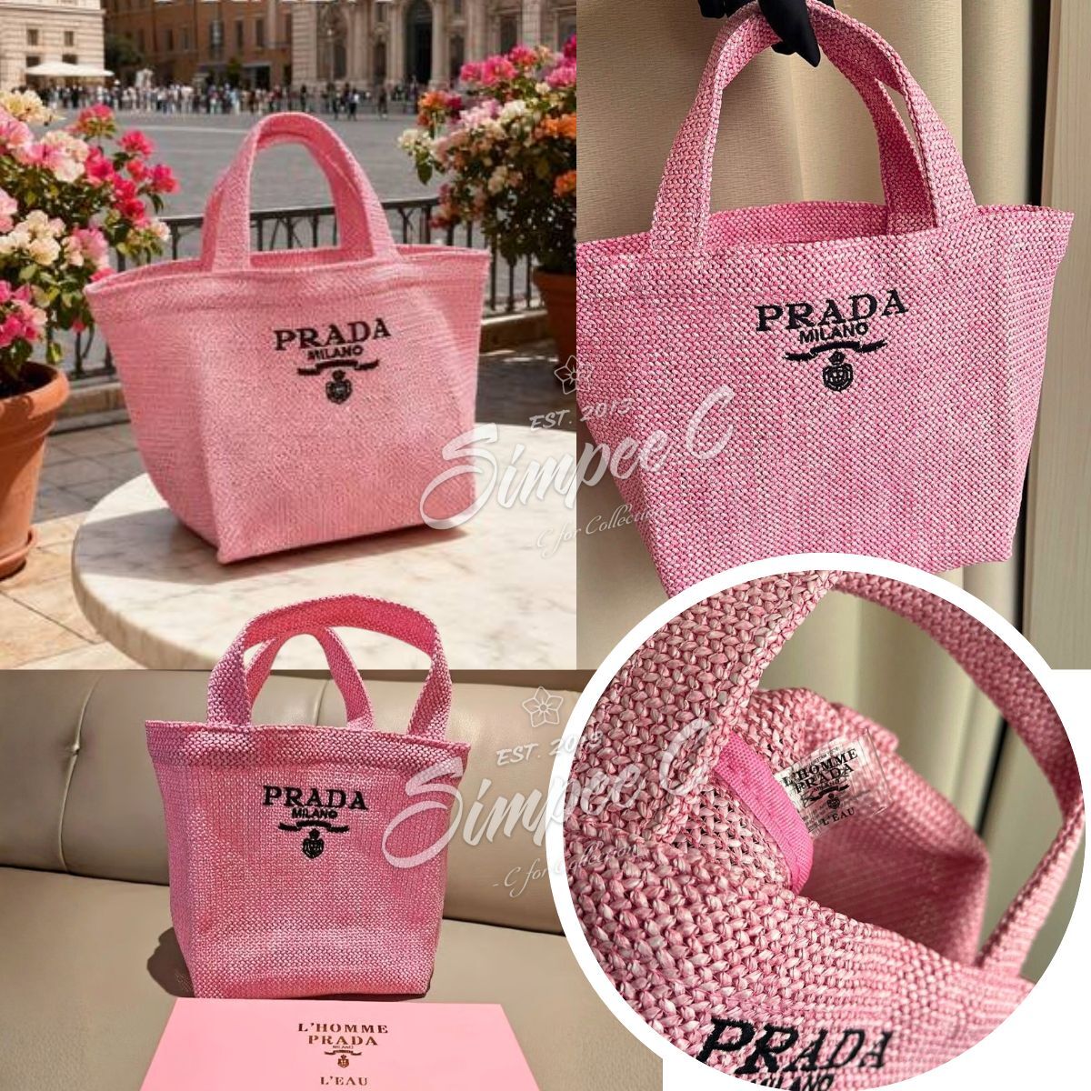 PRADA MILANO VIP 贈品夏日草編袋