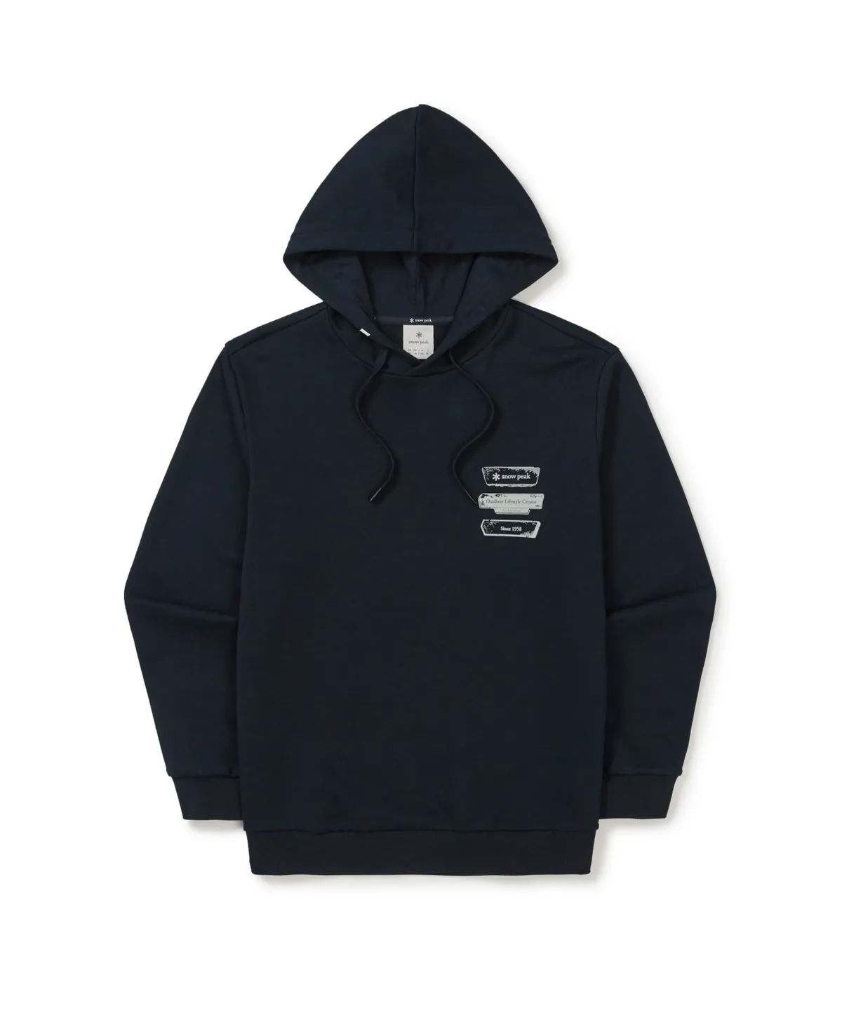 【代購】snow peak 植絨 Logo 圖像連帽T｜Flocking Graphic Hoodie｜寬鬆街頭版型｜秋冬刷毛帽T