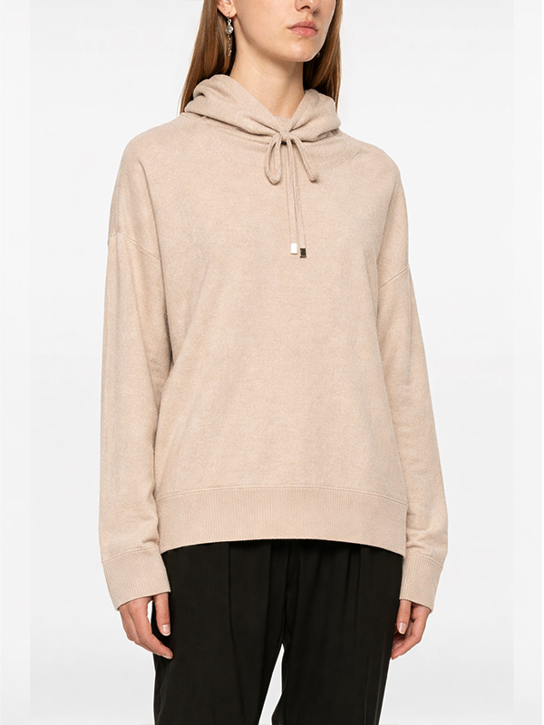 Antonelli Firenze 立領抽繩針織上衣(奶茶)