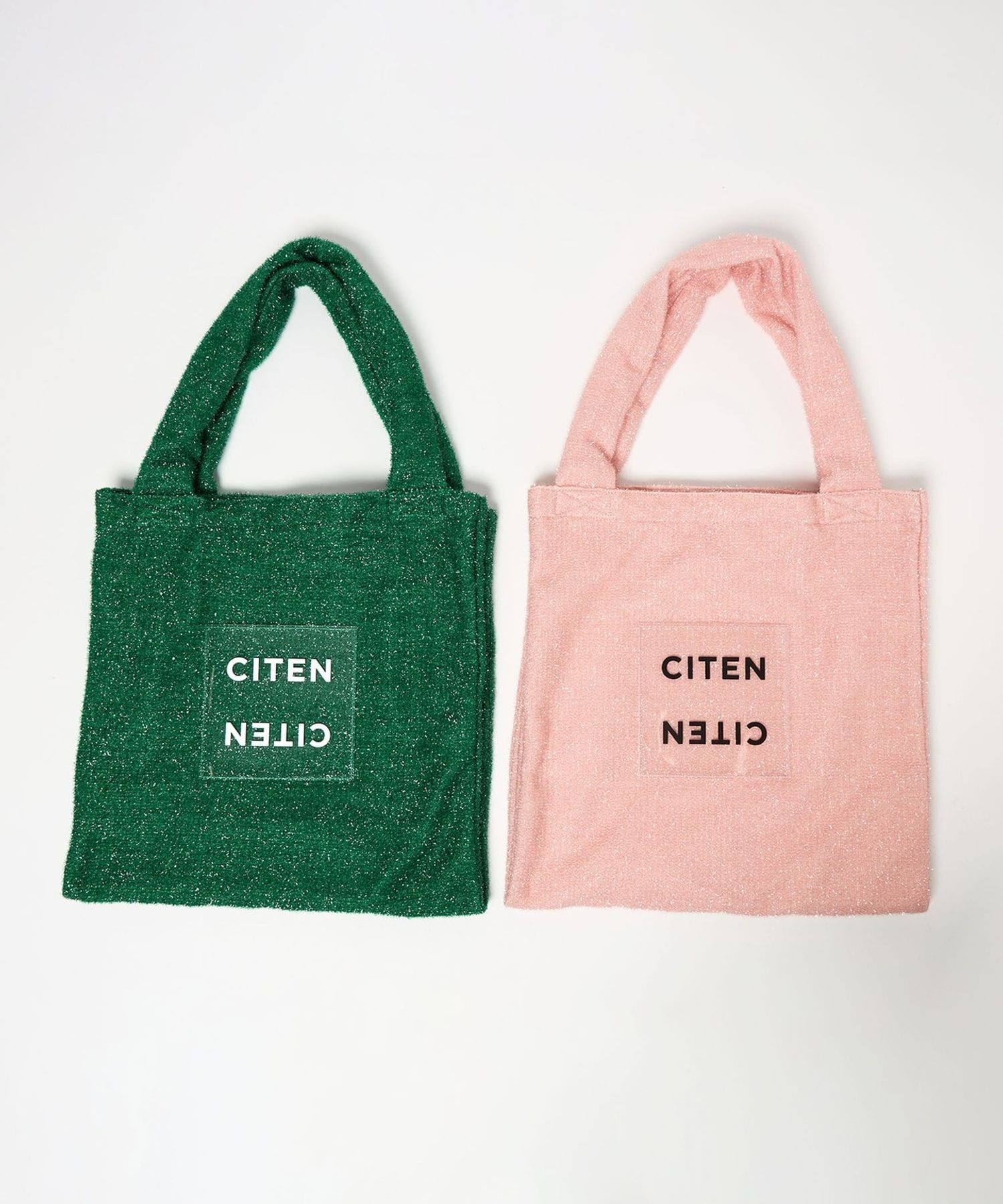 預購┃日本 CITEN 金蔥 透明LOGO 雙層 托特包