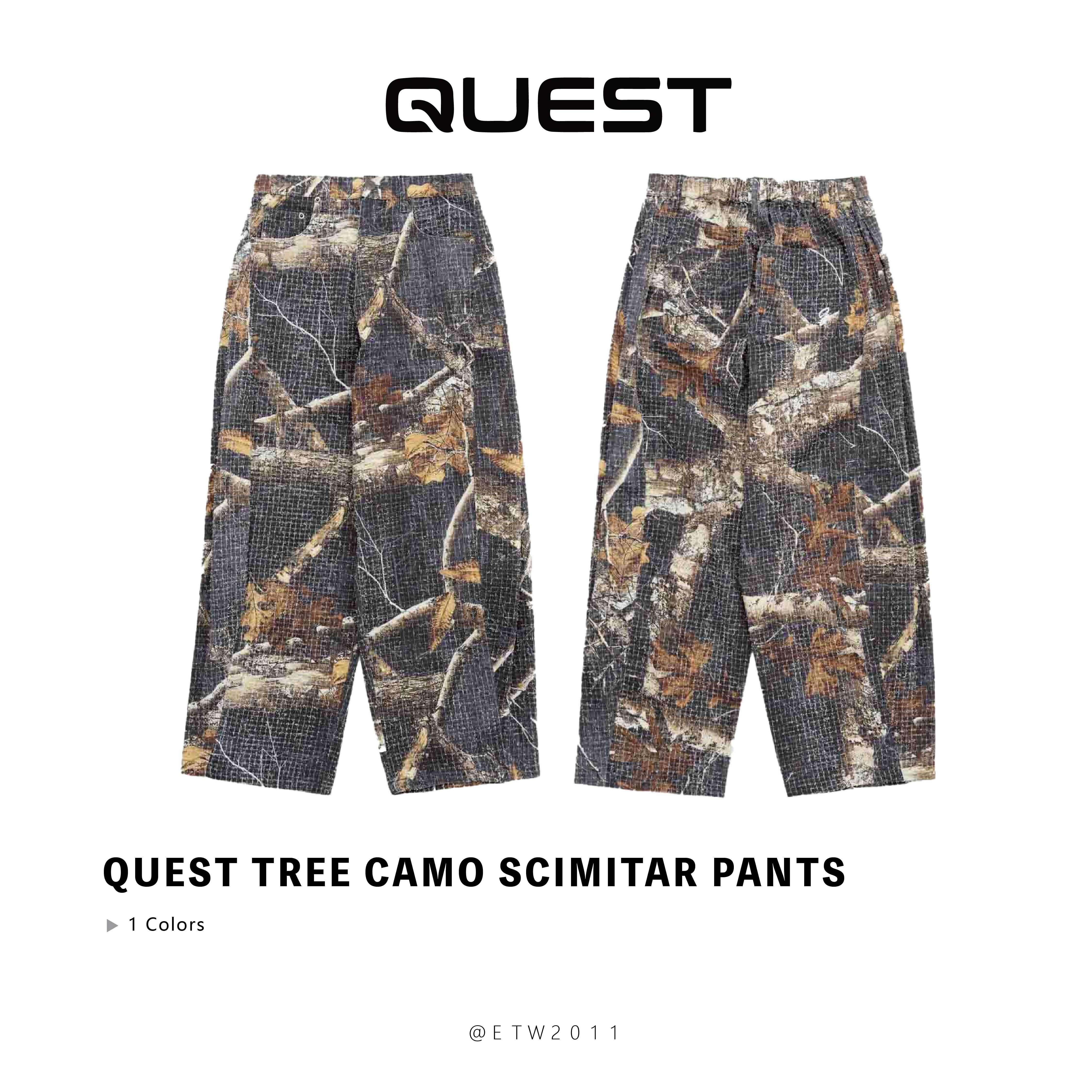 ☆ETW☆【EASY TO WEAR】QUEST TREE CAMO SCIMITAR PANTS 迷彩彎刀褲