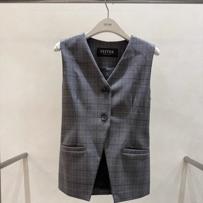 FEFFER 修身格紋背心