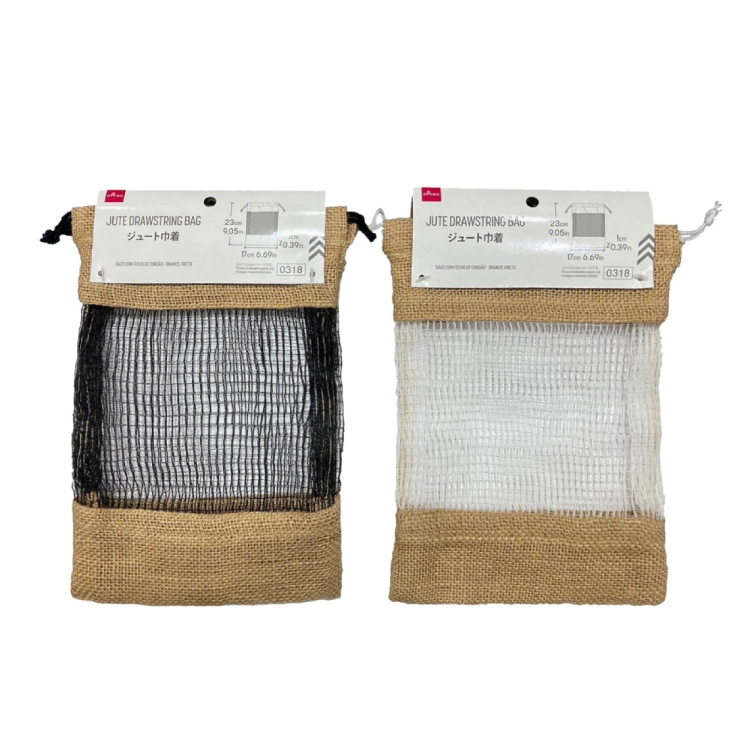 黃麻束口袋/17×23×1cm