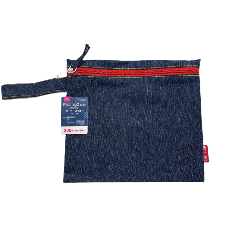 收納包/牛仔風方形 24×21×0.5cm
