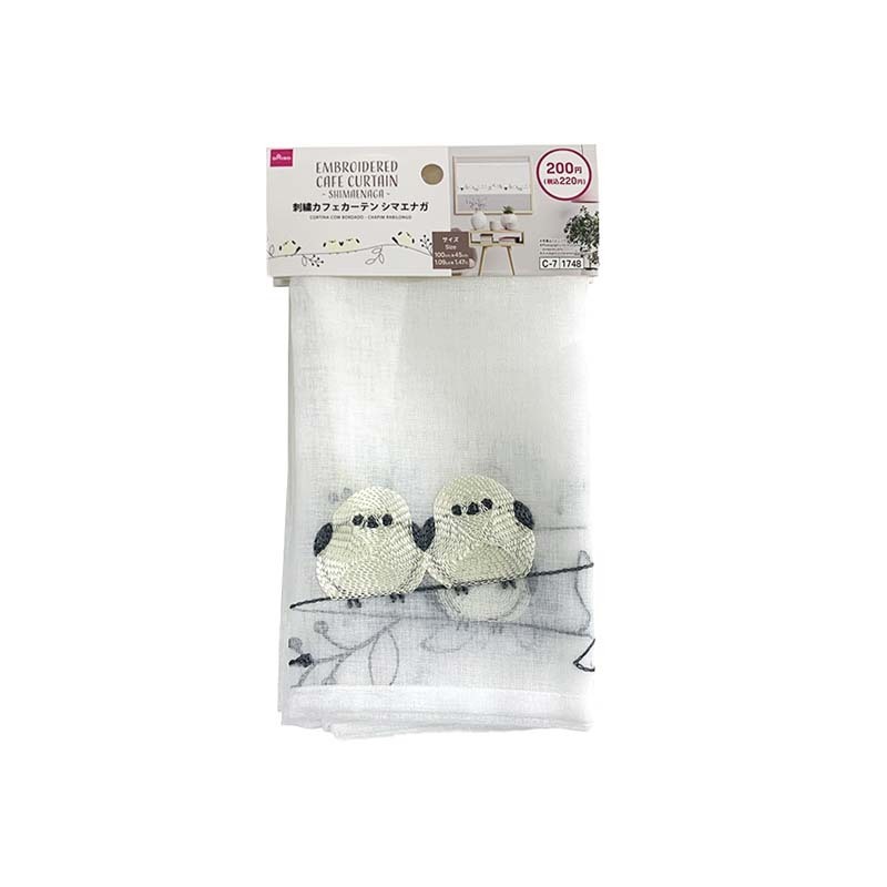 短簾/白眉長尾山雀 100×45cm