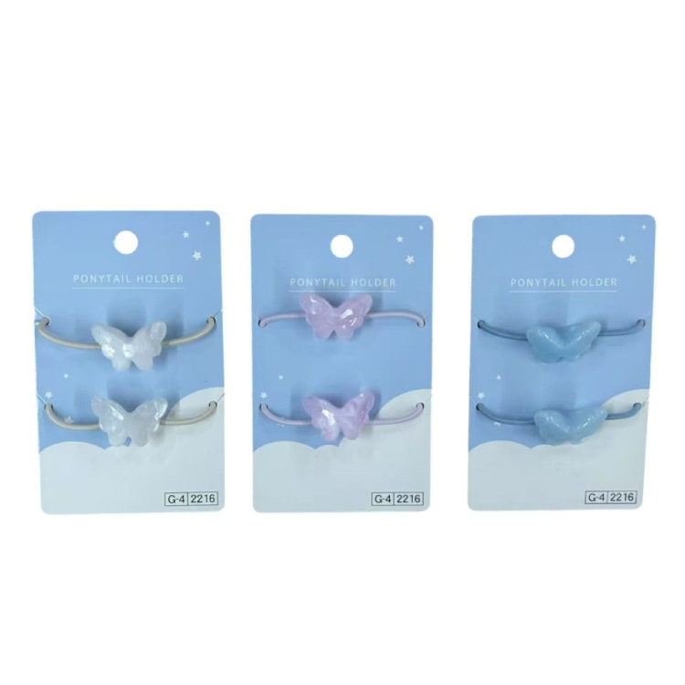 髮圈/大理石紋 蝴蝶 2入