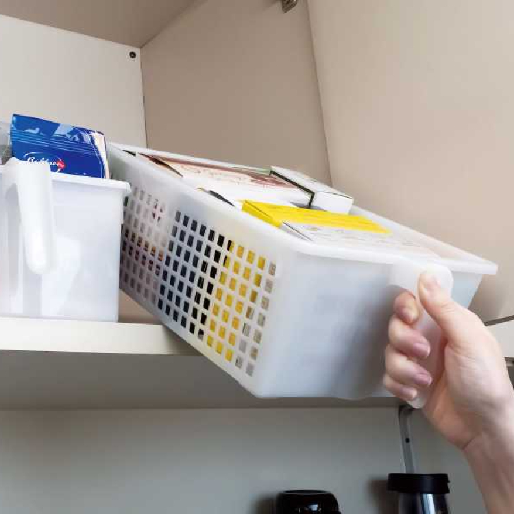 附提把收納籃/寬口 20×11.6×34.1cm