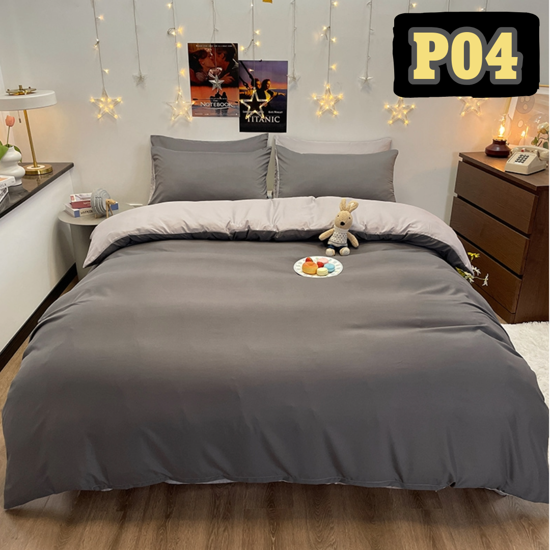 極簡主義純色加厚床品4件套裝 P04