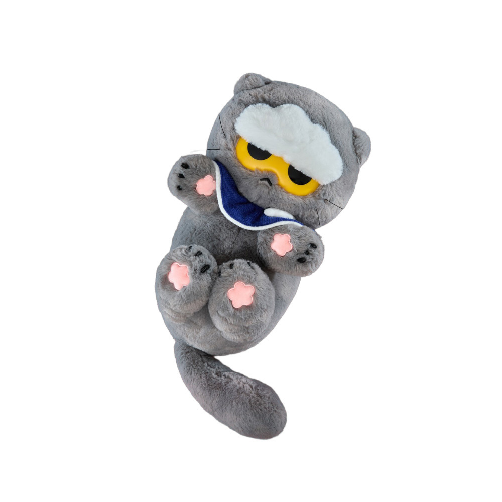 G-Dragon ZOA 灰色小貓 中隻 側躺 ZNF_毛絨玩偶 GD 8800312349765