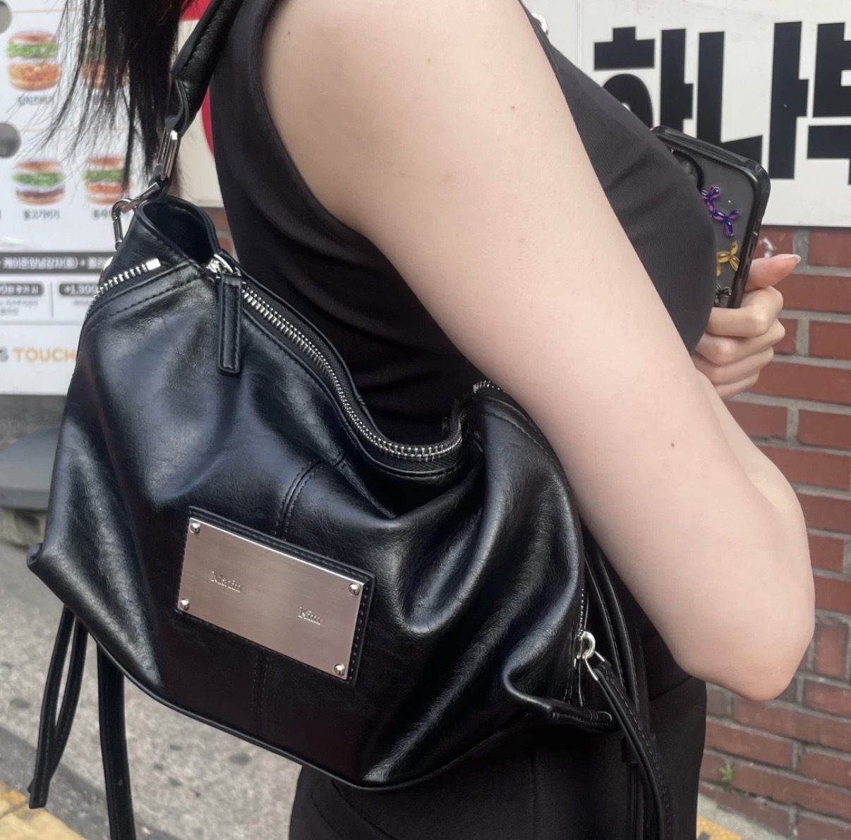 【只淨少量！突發優惠預訂】 MATIN KIM SIDE ZIPPER TWO WAY BAG（3色）