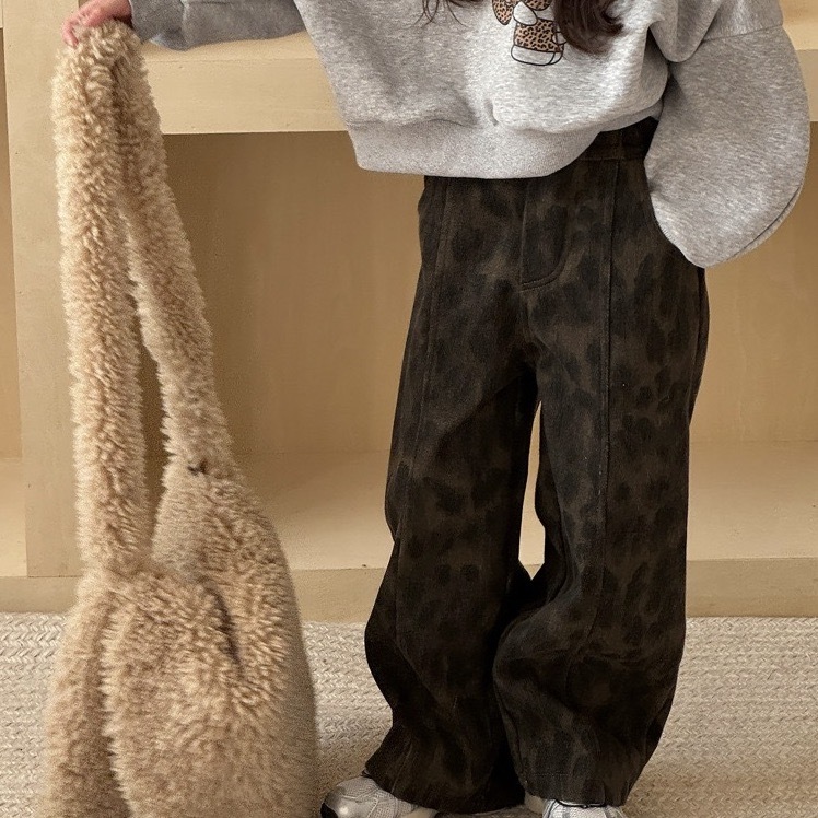 酷帥豹紋工裝褲