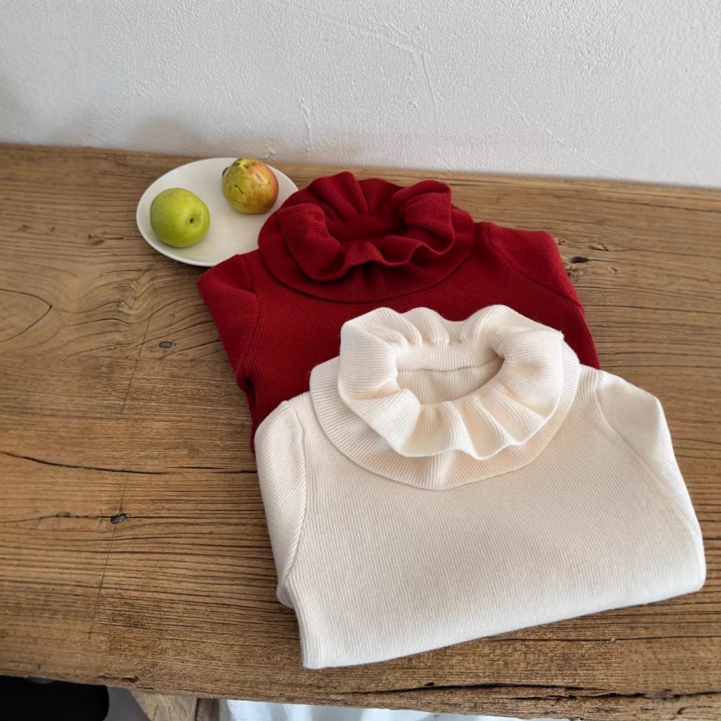 雙荷葉滾邊針織上衣 / 2色