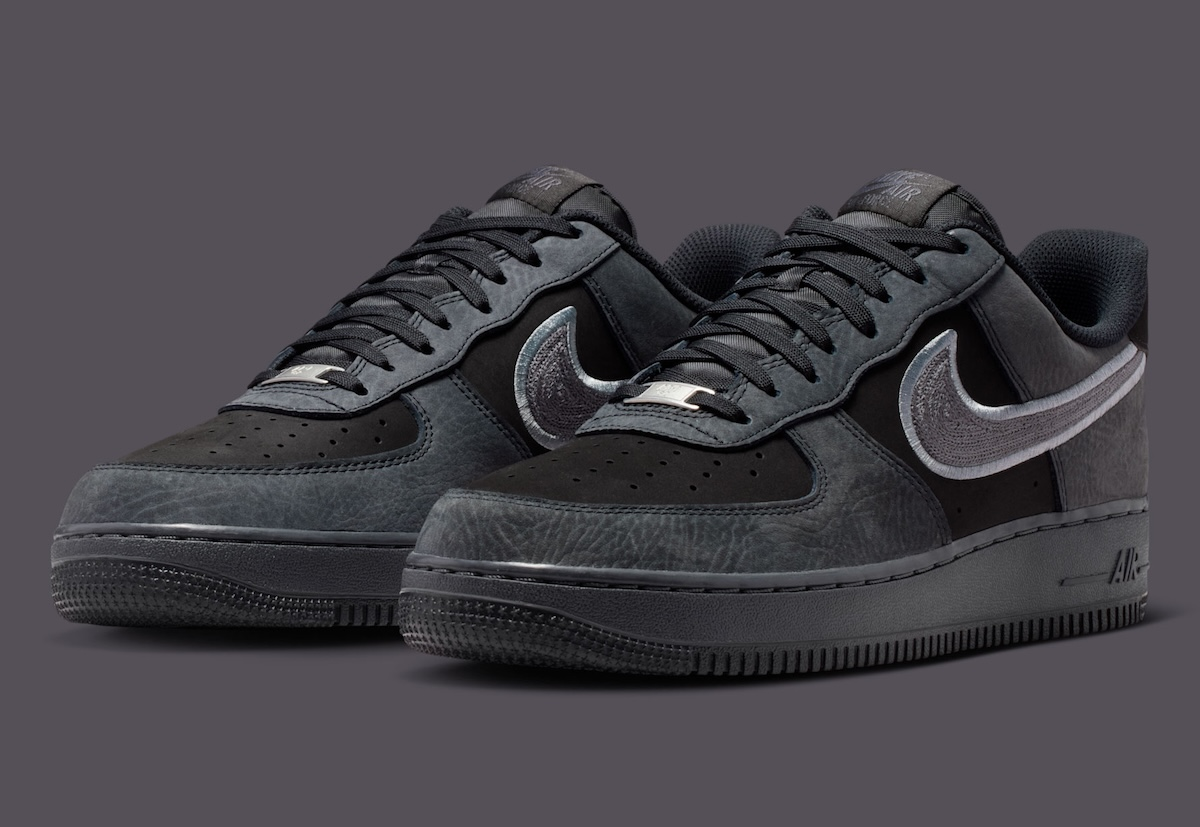 【預訂】NIKE AIR FORCE 1 07 炭灰黑拼銀-MEN