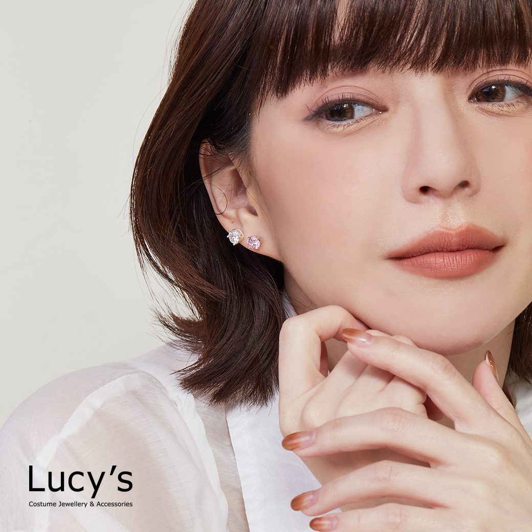 925純銀 四爪圓鑽-0.6CM 耳環 (二色) (30547/65565)