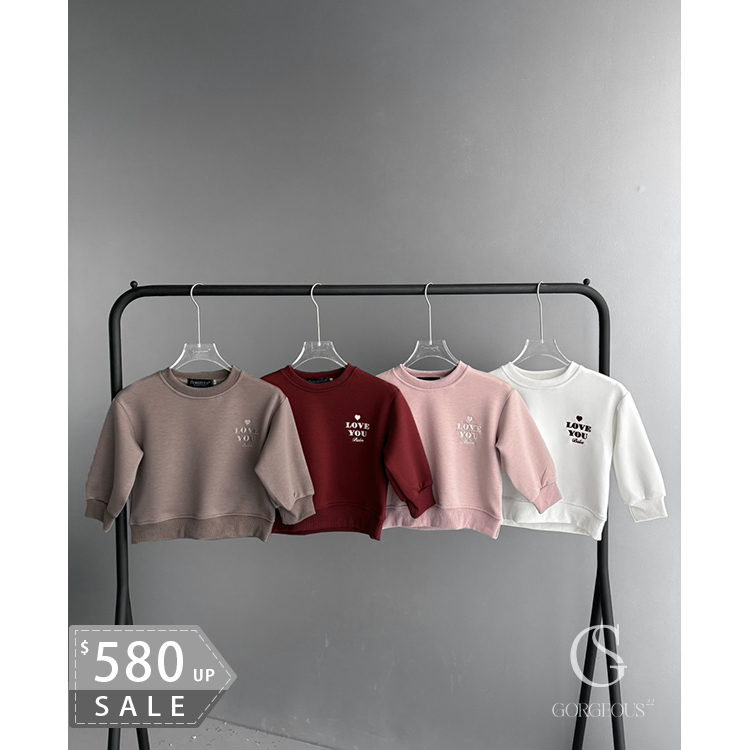 G9769 現貨 「升溫太空LOVE YOU親子裝(大學TEE小朋友)」