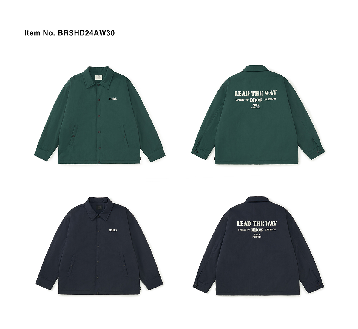 Broshood 日系寬鬆軍事風3M新雪麗保暖棉教練夾克 24AW30