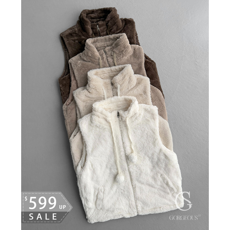 G7842 「球球暖茸茸背心外套」