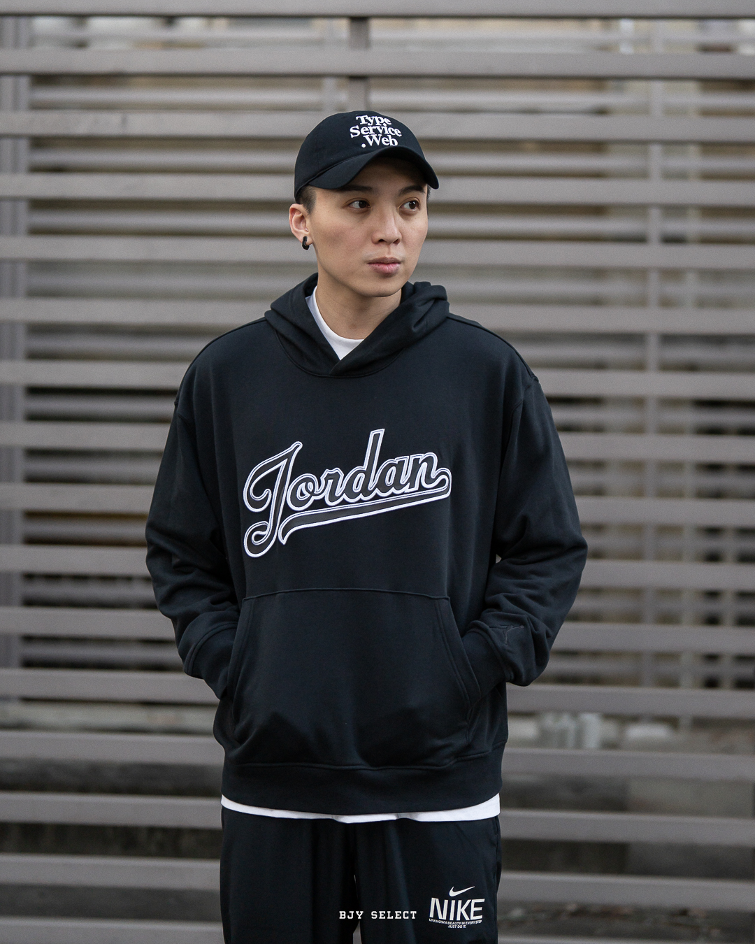 #現貨 Nike Jordan Flight 男款 黑色 草寫 刺繡 帽T FN4614-010