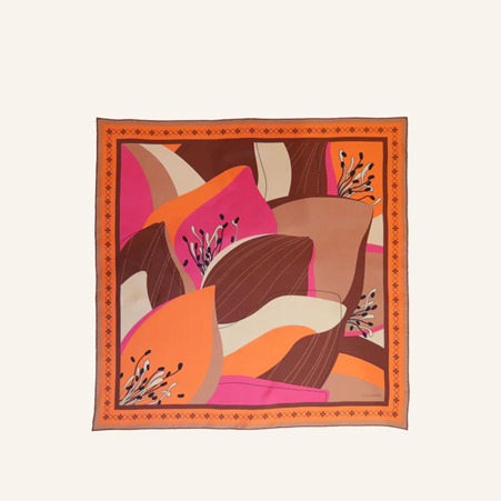 1FL0104-341 [FLEURON] Bloom Carré 65x65cm Mandarine #TXF01SK1459MDN (EU)