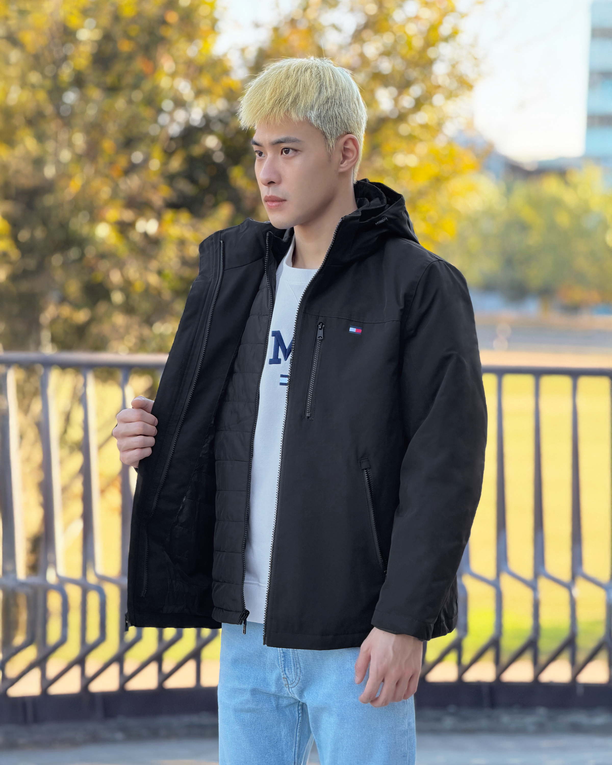 Tommy Hilfiger 三合一 防風外套 連帽外套
