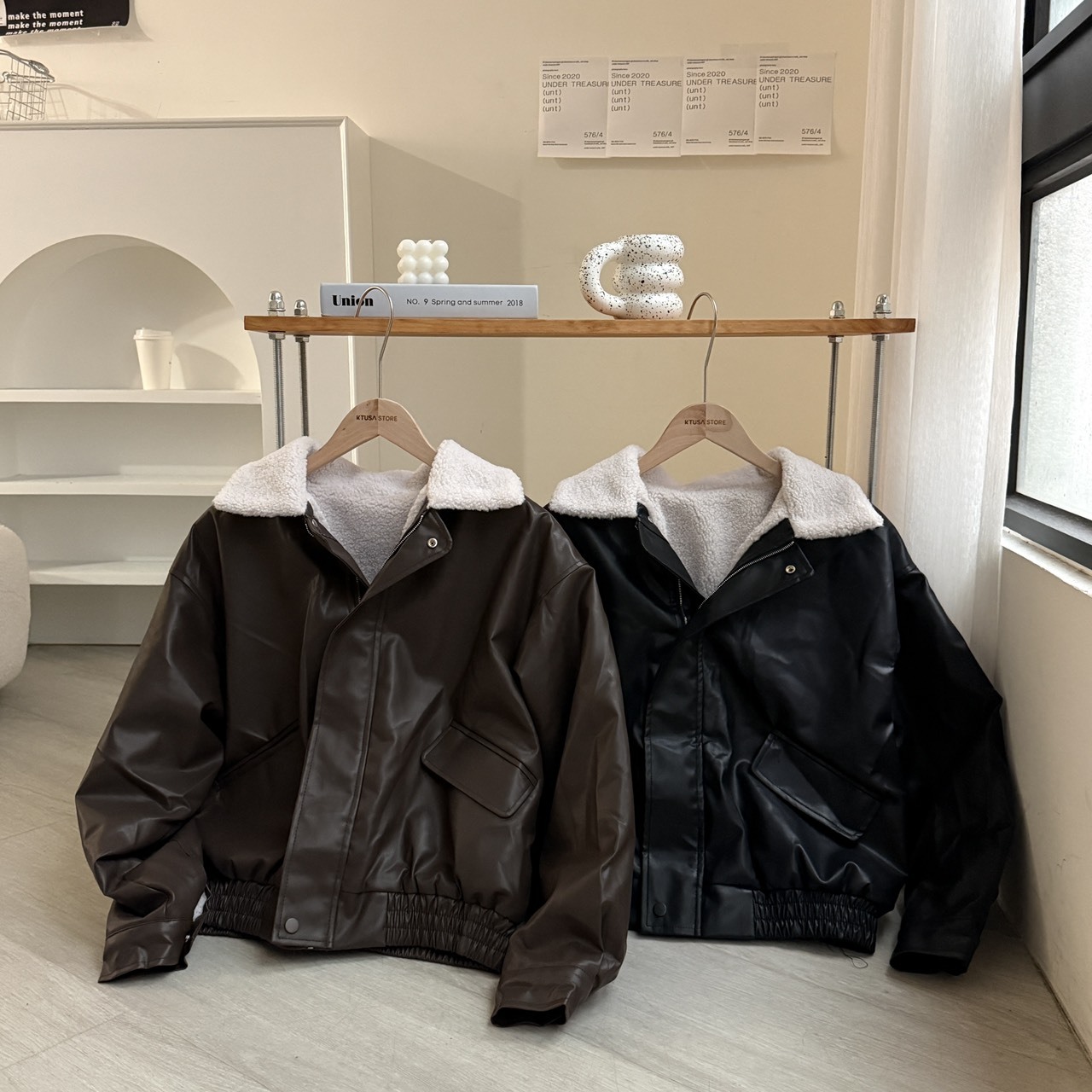 復古羊羔毛皮外套 3906