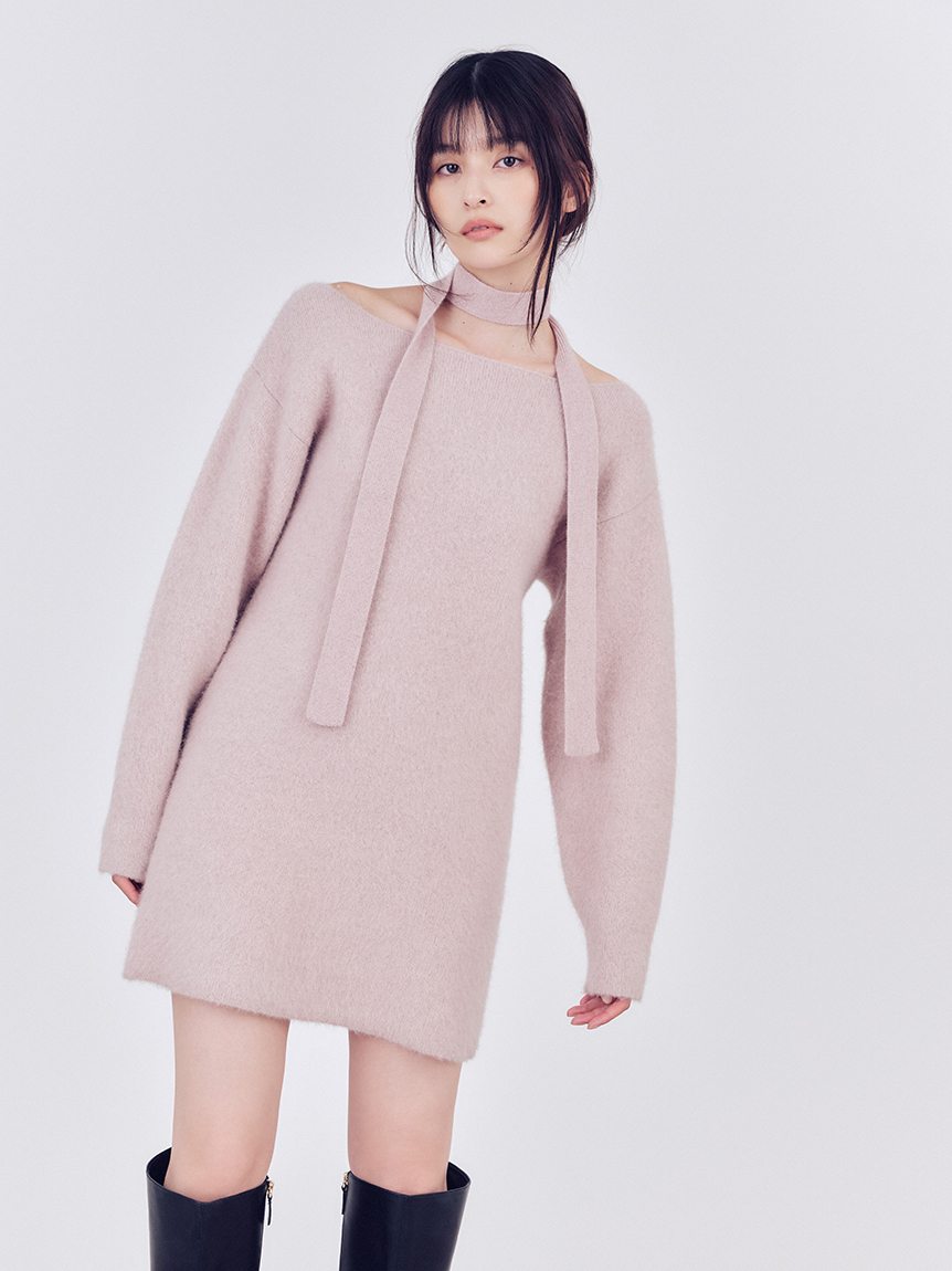 [預購] 折扣FRAY I.D 狐狸羊毛針織短洋裝