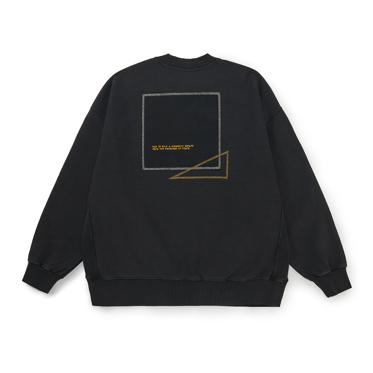 Broshood 日系寬鬆復古蠟染抓絨貼布繡迷彩雙插袋衛衣 25AW14