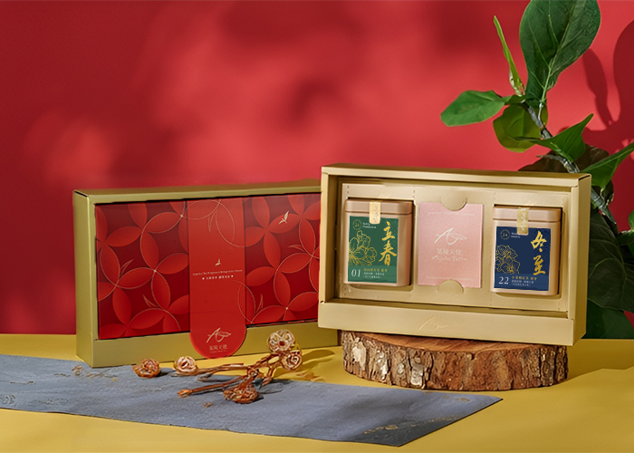 鴻福韻展-台灣小茶組｜新年馬年禮盒｜企業客製、ESG永續公益好禮｜雙茶葉組合