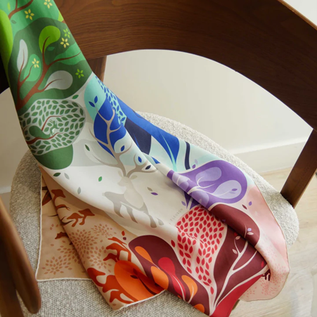 1FL0104-353 [FLEURON] La Forêt Carré 65x65cm Multicolore #TXF07SK0000MTC (EU)